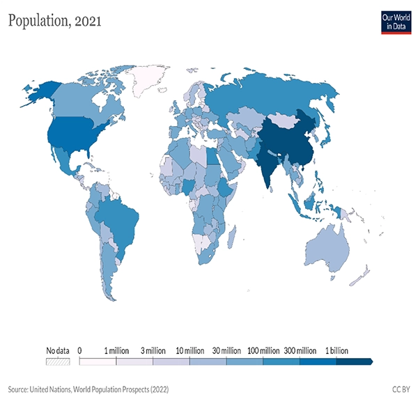 جمعیت جهان در سال 2021