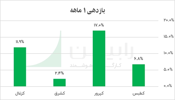 بازدهی 1 ماهه