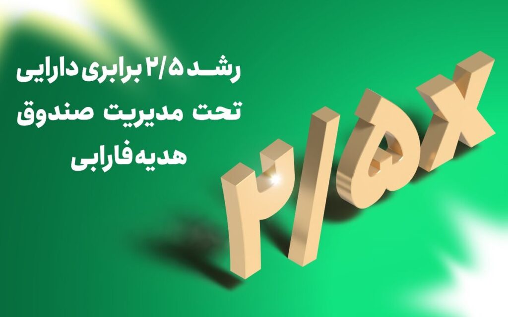 رشد ۲.۵ برابری دارایی تحت مدیریت صندوق هدیه فارابی