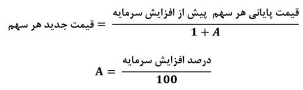 قیمت جدید هر سهم